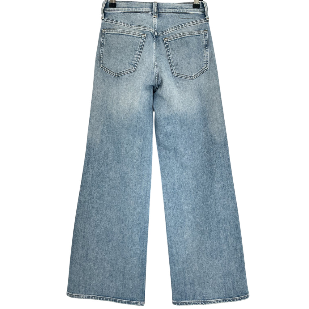 J.Crew High-Rise Blue Chambray Wash Denim Jeans Size 25 - Picture 3 of 4
